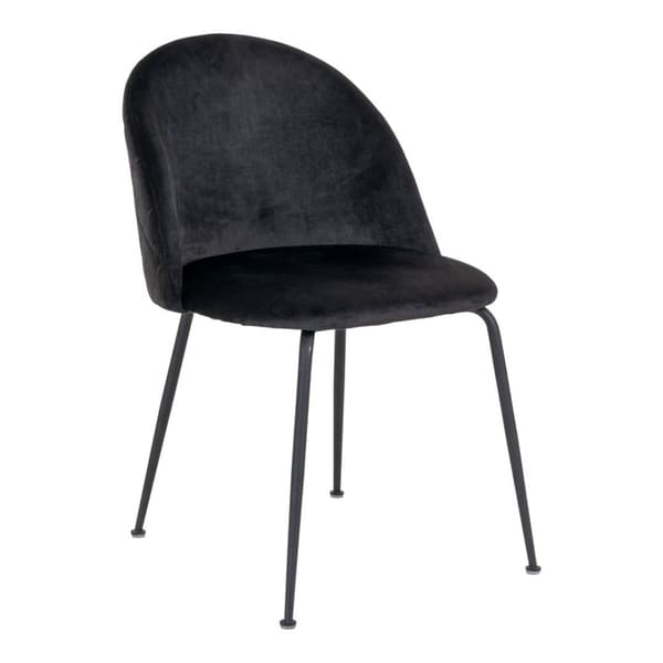 2 x Geneve spisestuestoler svart velour, svart.