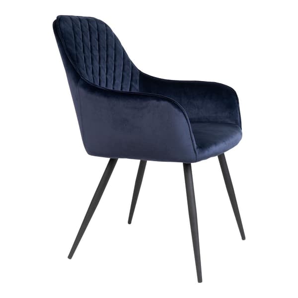 2 x Hasse spisestuestoler velour, blå.