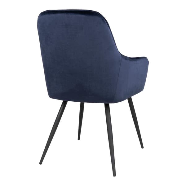 2 x Hasse spisestuestoler velour, blå.