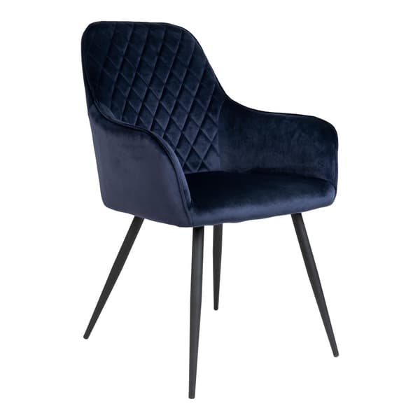 2 x Hasse spisestuestoler velour, blå.