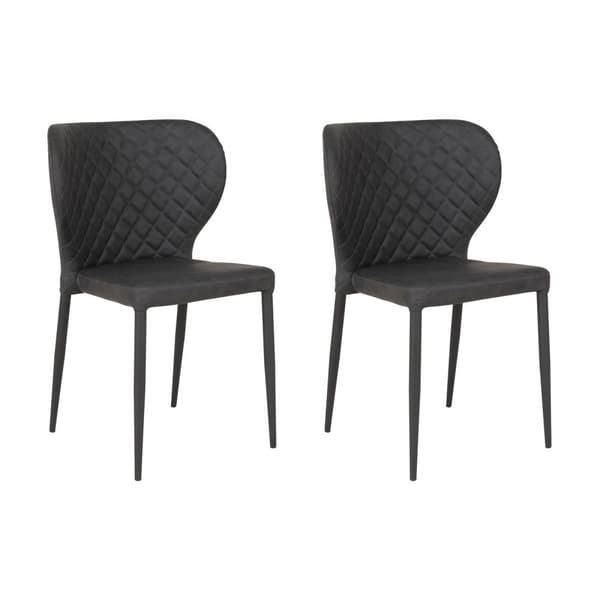 4 x Pisa spisestuestoler mørk grå, svart.