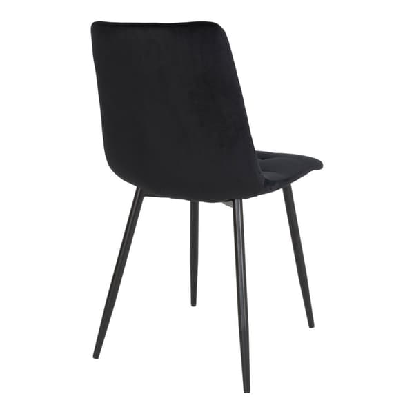 2 x Middelfart spisestuestoler velour svart, svart.