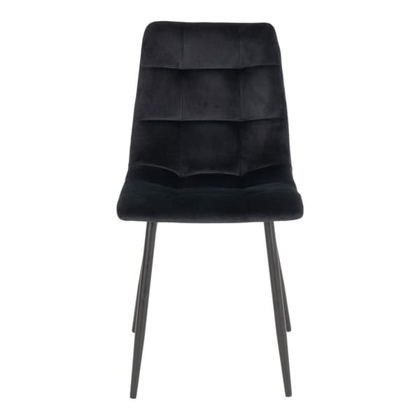 2 x Middelfart spisestuestoler velour svart, svart.