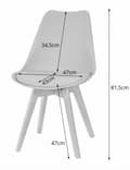 Miniatyrbild 2 av 6: MARK stol Vit x 4