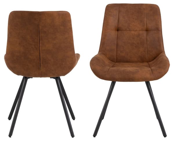 2 x Waylor spisestuestoler brun.
