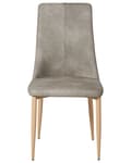 Pikkukuva 5 / 9: Tuoli vaaleanharmaa 47 x 96 x 58 cm keinonahka metalli puu 2 kpl lattiasuoja vaahtomuovi