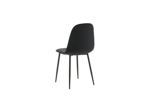 2 x Polar spisestuestoler velour svart.