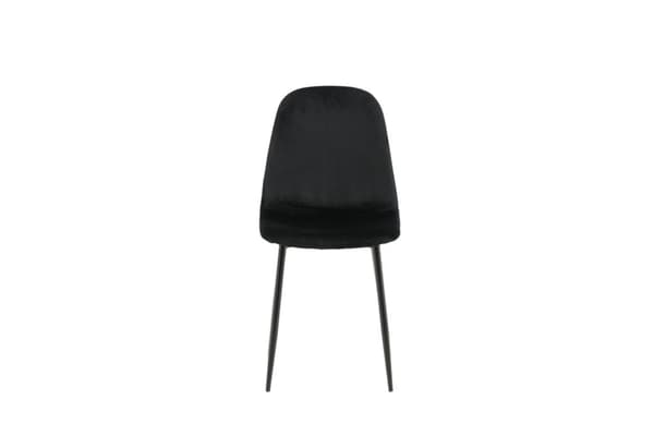 2 x Polar spisestuestoler velour svart.