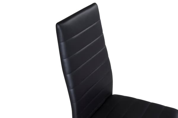 2 x Slim spisestuestoler PU kunstskinn svart.