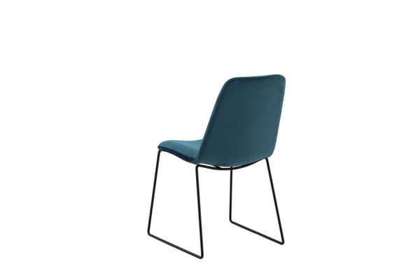 2 x Muce spisestuestoler velour blå.