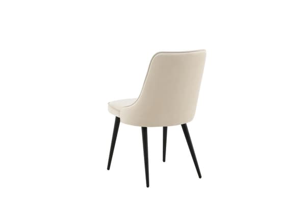 2 x VelvetDeluxe spisestuestoler velour beige, svart.