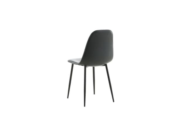 2 x Polar spisestuestol PU kunstlæder sort.