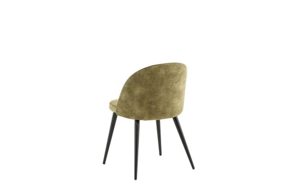 2 x  Velvet spisestuestol velour grøn, sort.