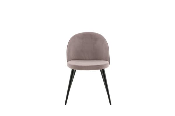 2 x Velvet spisestuestol fløjl pink, sort.
