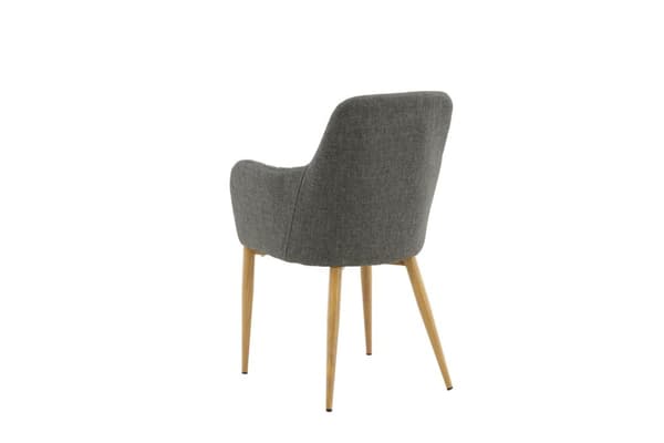 2 x Comfort spisestuestol grå, eg dekor.