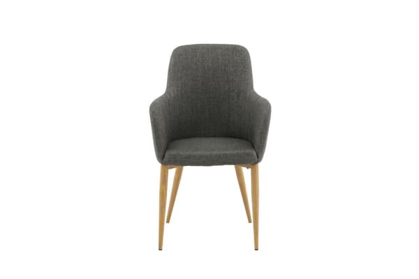 2 x Comfort spisestuestol grå, eg dekor.