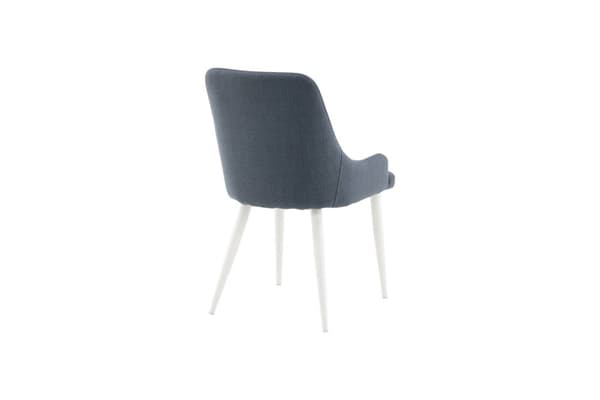 2 x  Plaza spisestuestol blå, hvid.