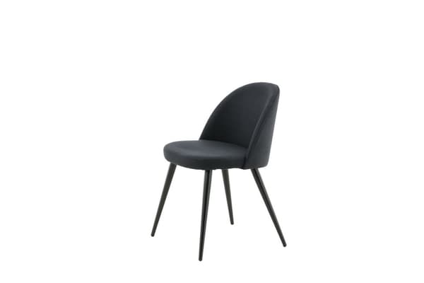 2 x Velvet spisestuestoler svart.