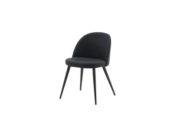 2 x Velvet spisestuestoler svart.