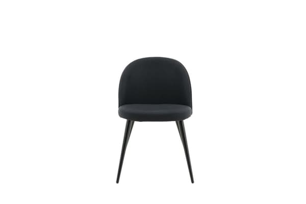 2 x Velvet spisestuestoler svart.