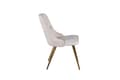 Miniatyrbilde 3 av 4: 2 x VelvetDeluxe spisestuestoler velour beige, messing dekor.