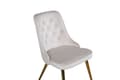 Miniatyrbilde 4 av 4: 2 x VelvetDeluxe spisestuestoler velour beige, messing dekor.