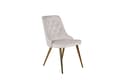 Miniatyrbilde 2 av 4: 2 x VelvetDeluxe spisestuestoler velour beige, messing dekor.