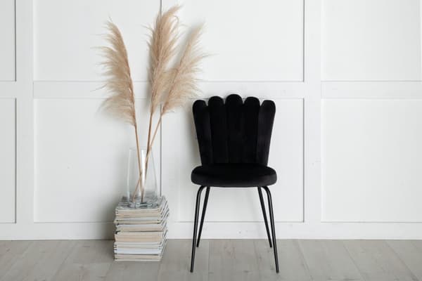 2 x Limhamn spisestuestoler velour svart.