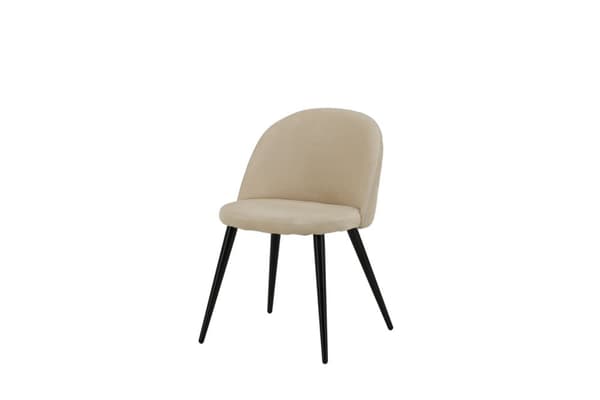 2 x Velvet spisestuestol velour beige.