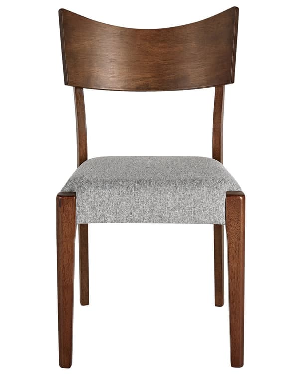 Tuoli tumma puu harmaa 50 x 87 x 50 cm puu kangas MDF 2 kpl perinteinen moderni