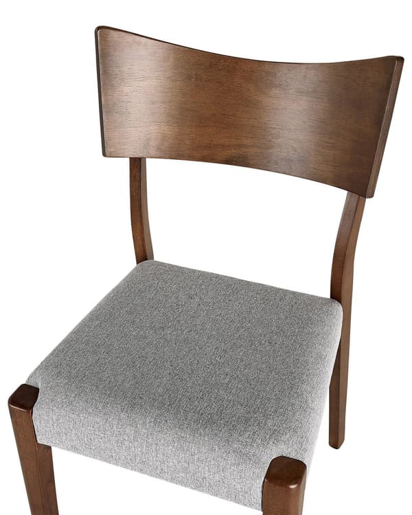 Tuoli tumma puu harmaa 50 x 87 x 50 cm puu kangas MDF 2 kpl perinteinen moderni