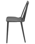 Miniatyrbilde 7 av 11: Sett med 2 Spisestoler Svart Syntetisk Materiale Lamellrygg Armløs Tradisjonell Design