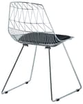 Miniatyrbilde 8 av 11: Sett med 2 Spisestoler Sølv Metallramme Sete Kunstskinn Geometrisk ryggstøtte Moderne industriell design