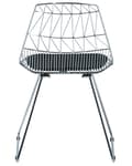 Miniatyrbilde 9 av 11: Sett med 2 Spisestoler Sølv Metallramme Sete Kunstskinn Geometrisk ryggstøtte Moderne industriell design