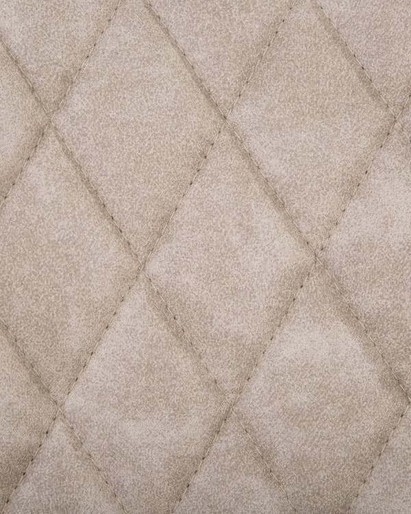 Sett med 2 Spisebordsstoler Beige Stoffkledning Svarte Ben Rustikk Retrostil