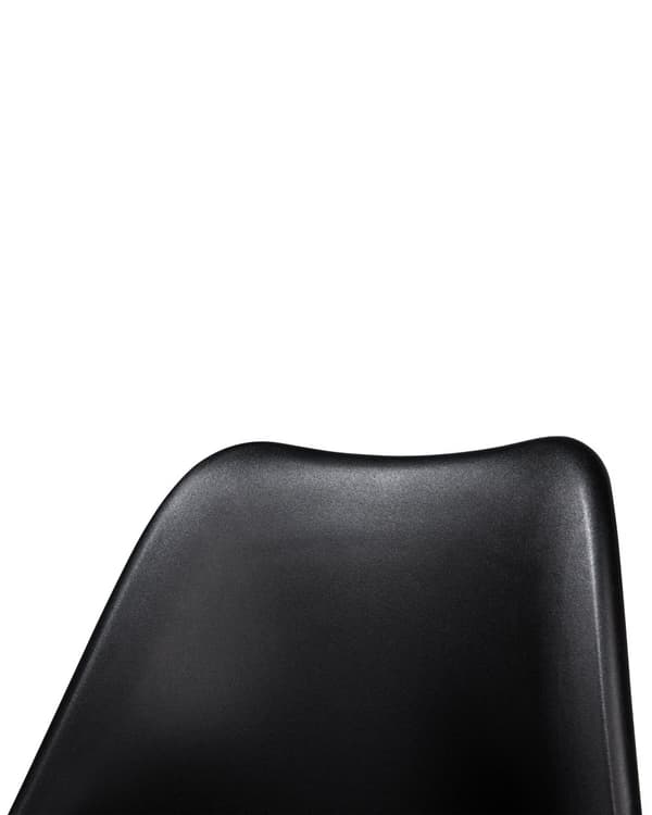 Sett med 2 Spisestuestoler Svart Kunstskinn Elegant Moderne Treben