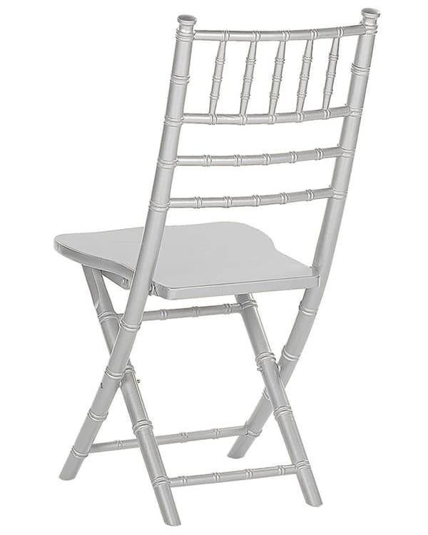 Sett med 4 Sammenleggbare Stoler Sølv Spisestuestoler Bøketre Moderne Stil