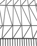 Miniatyrbilde 8 av 9: Sett med 2 Spisestoler Svart Metallramme Sete Kunstskinn Geometrisk ryggstøtte Moderne industriell design