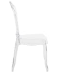 Miniatyrbilde 5 av 11: Sett med 2 Spisestoler Transparent Akryl Solid Rygg Armløs Stabelbar Vintage Moderne Design