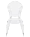 Miniatyrbilde 6 av 11: Sett med 2 Spisestoler Transparent Akryl Solid Rygg Armløs Stabelbar Vintage Moderne Design