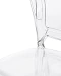 Miniatyrbilde 9 av 11: Sett med 2 Spisestoler Transparent Akryl Solid Rygg Armløs Stabelbar Vintage Moderne Design