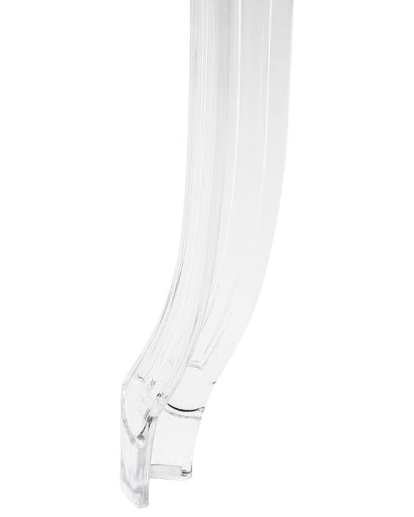 Sett med 2 Spisestoler Transparent Akryl Solid Rygg Armløs Stabelbar Vintage Moderne Design
