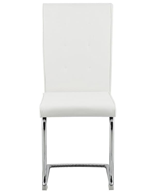Stoler 2 stk hvit kunstskinn moderne design