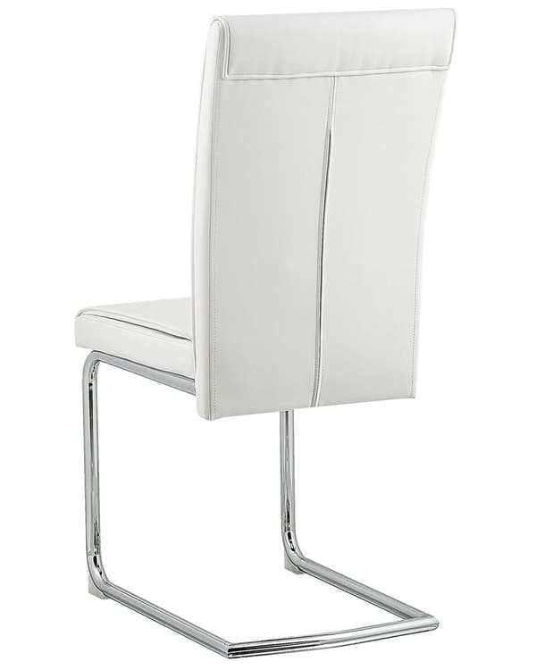 Stoler 2 stk hvit kunstskinn moderne design