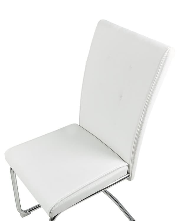 Stoler 2 stk hvit kunstskinn moderne design