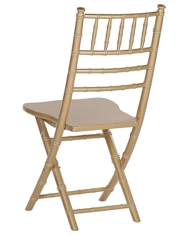 Sett med 4 Sammenleggbare stoler Gull Spisestuestoler Bøketre Moderne stil