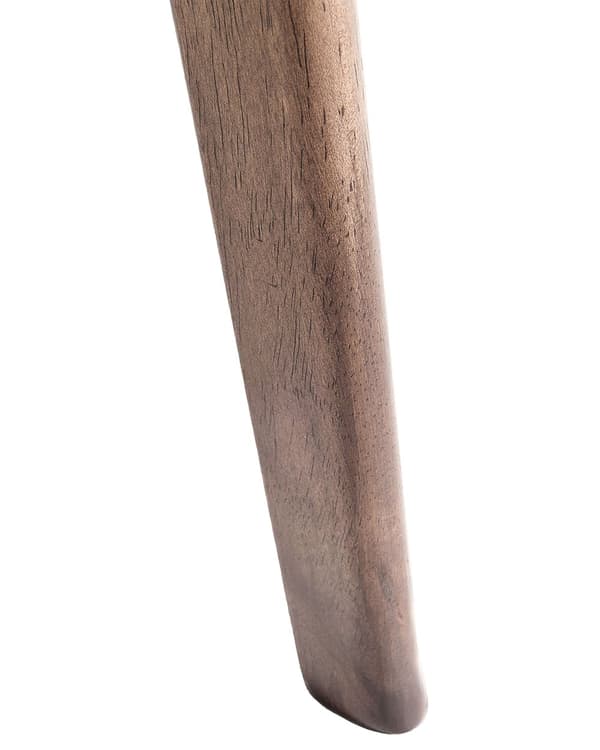 Sett med 2 Spisebordsstoler Ramme Mørkt Gummitre Sete Mørkegrått Polyesterstoff Armløs Retrodesign
