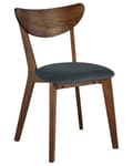 Miniatyrbilde 4 av 10: Sett med 2 Spisestuestoler Mørkt Tre Setepute Aksent Moderne Tradisjonell Design
