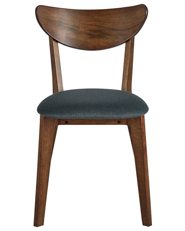 Sett med 2 Spisestuestoler Mørkt Tre Setepute Aksent Moderne Tradisjonell Design