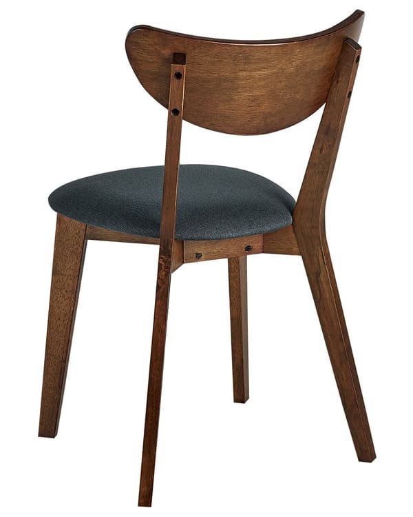 Sett med 2 Spisestuestoler Mørkt Tre Setepute Aksent Moderne Tradisjonell Design